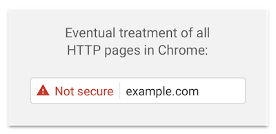 Google plan to label all HTTP pages as non-secure at some future stage, and change the HTTP security indicator to the red triangle that they use for broken HTTPS