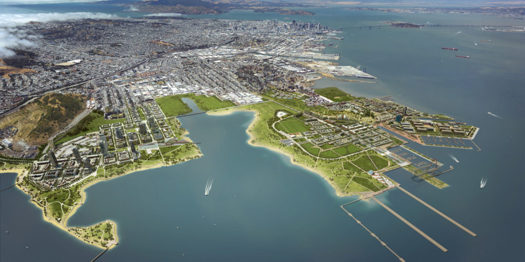 San Francisco Shipyard and Candlestick Point aerial shot