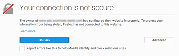 Firefox Security Warning 