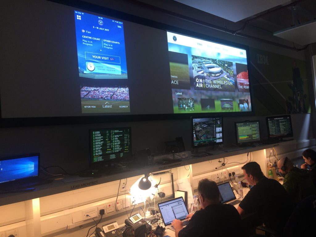 IBM control room at Wimbledon