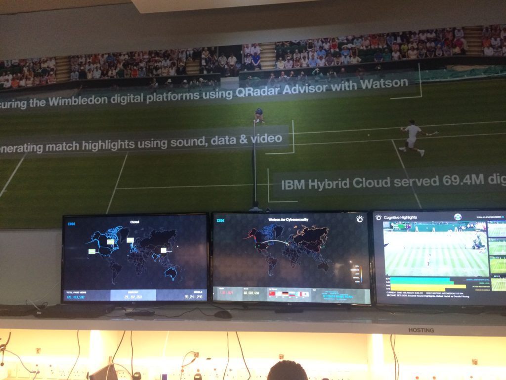 IBM control room at Wimbledon