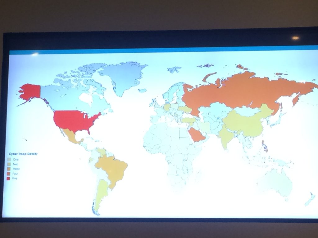 Cyber Troop density population by country