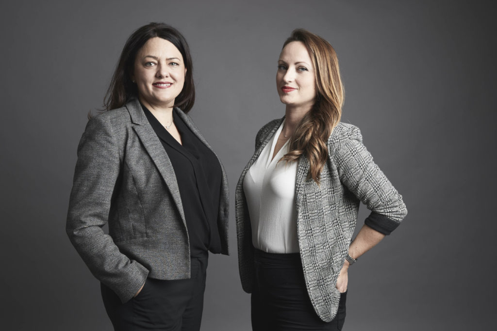Angela Yore (L) and Kimberley Waldron (R), co-founders of SkyParlour