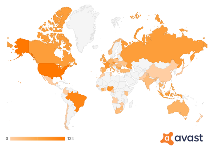 A graphic displaying visit frequency to crypto-related sites between January and June 2021, by region, based on a selection of 37 samples.